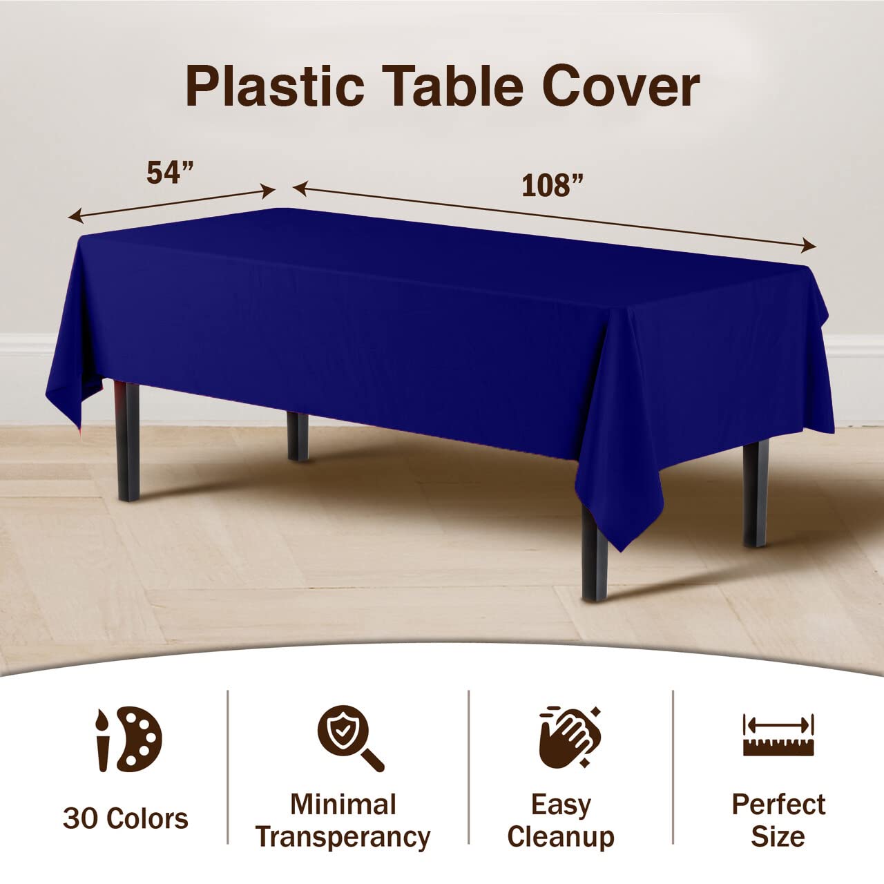 Navy Blue Table Covers | 6 Pack