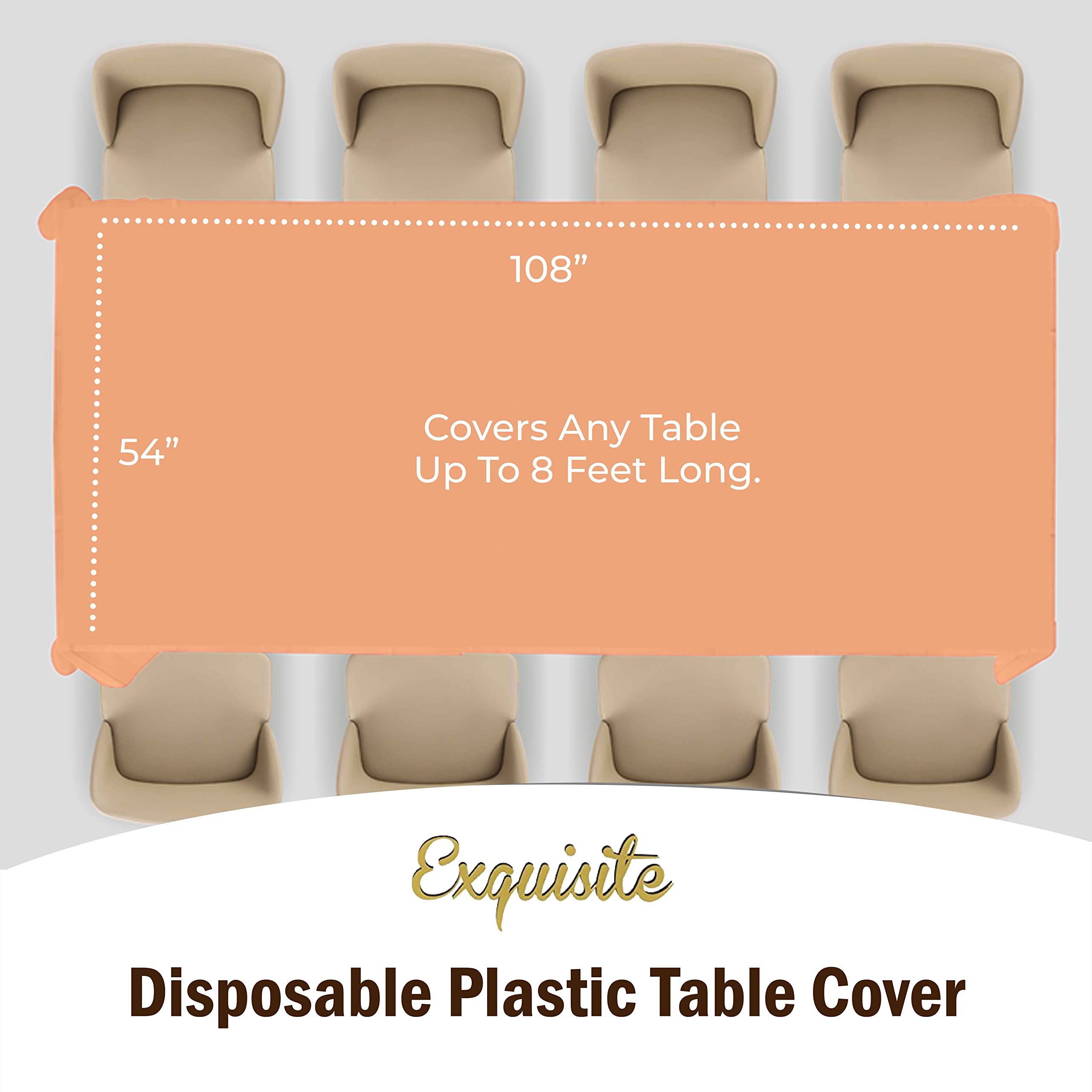 Peach Table Covers | 12 Pack