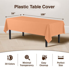 Premium Peach Table Covers | 12 Pack