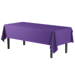 Purple Plastic Table Covers | 6 Pack