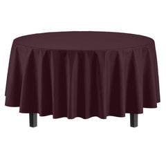 Premium Round Brown Table Covers | 12 Pack