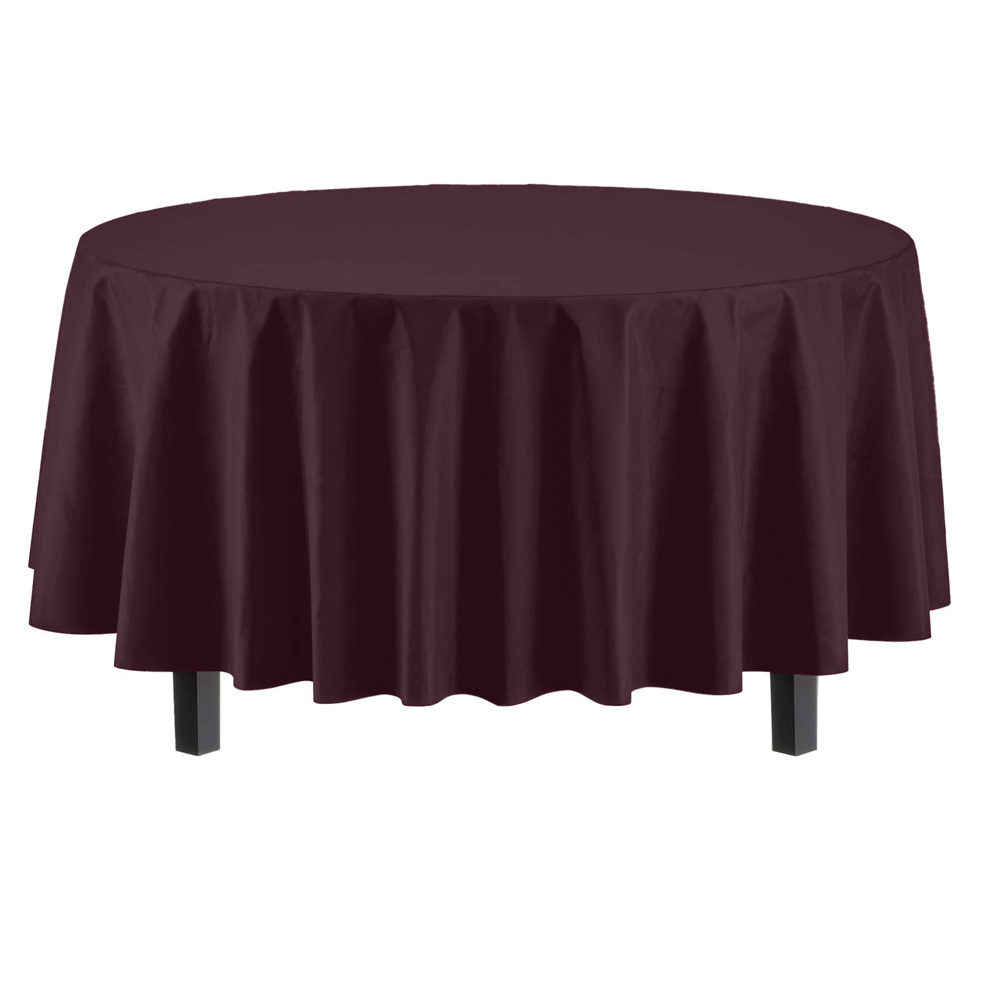 Premium Round Brown Table Covers | 6 Pack