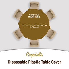 Premium Round Gold Table Covers | 12 Pack