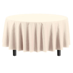 Premium Round Ivory Table Covers | 12 Pack