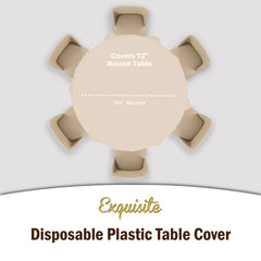 Premium Round Ivory Table Covers | 12 Pack