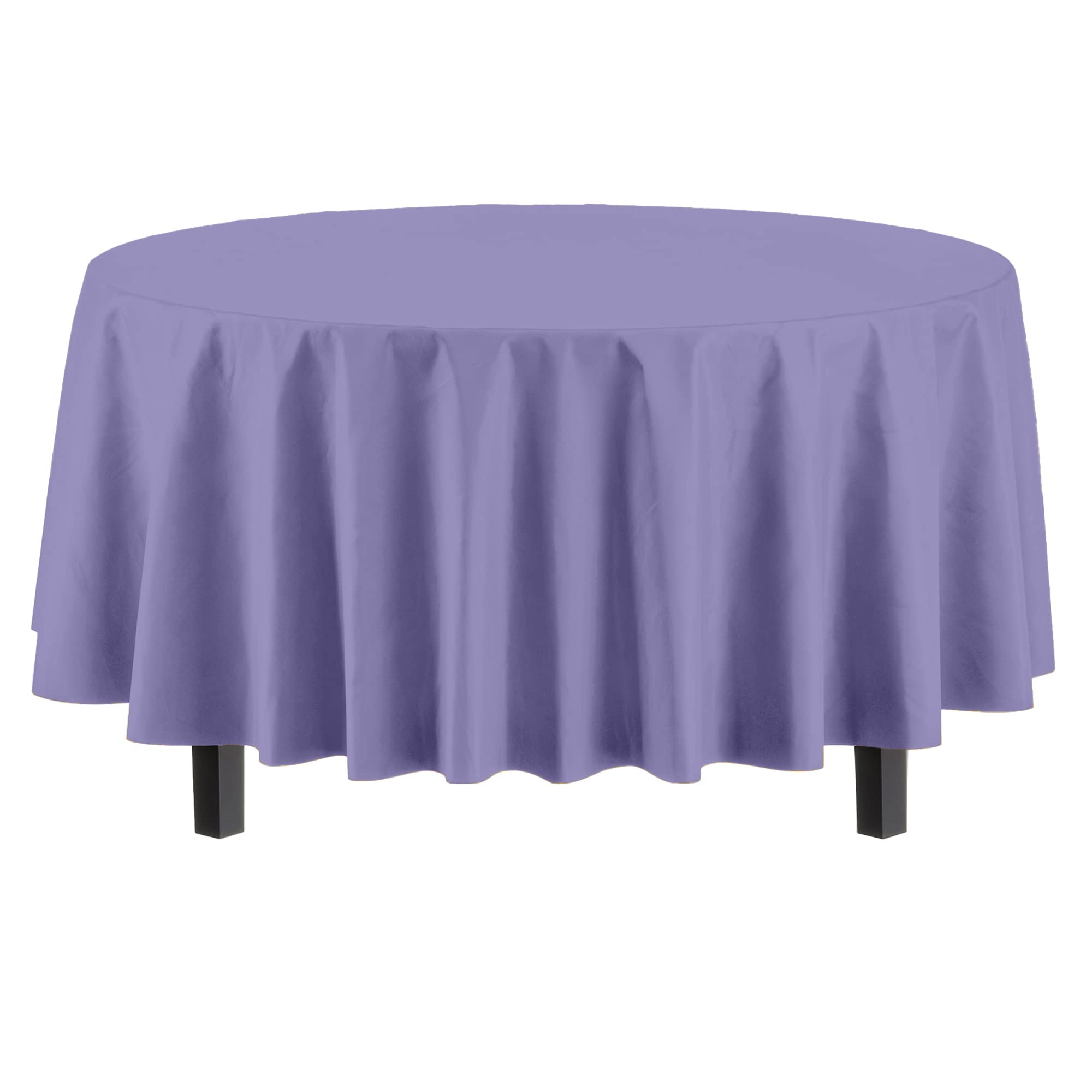 Premium Round Lavender Table Covers | 12 Pack