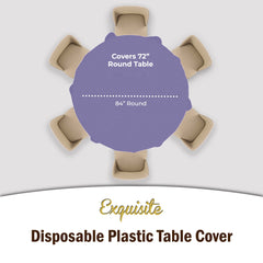 Premium Round Lavender Table Covers | 12 Pack