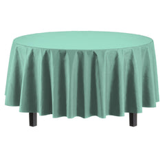 Premium Round Mint Table Covers | 6 Pack