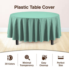 Premium Round Mint Table Covers | 6 Pack