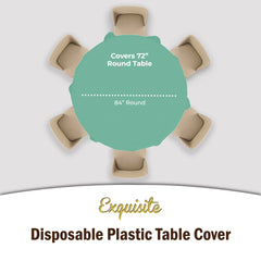 Premium Round Mint Table Covers | 6 Pack