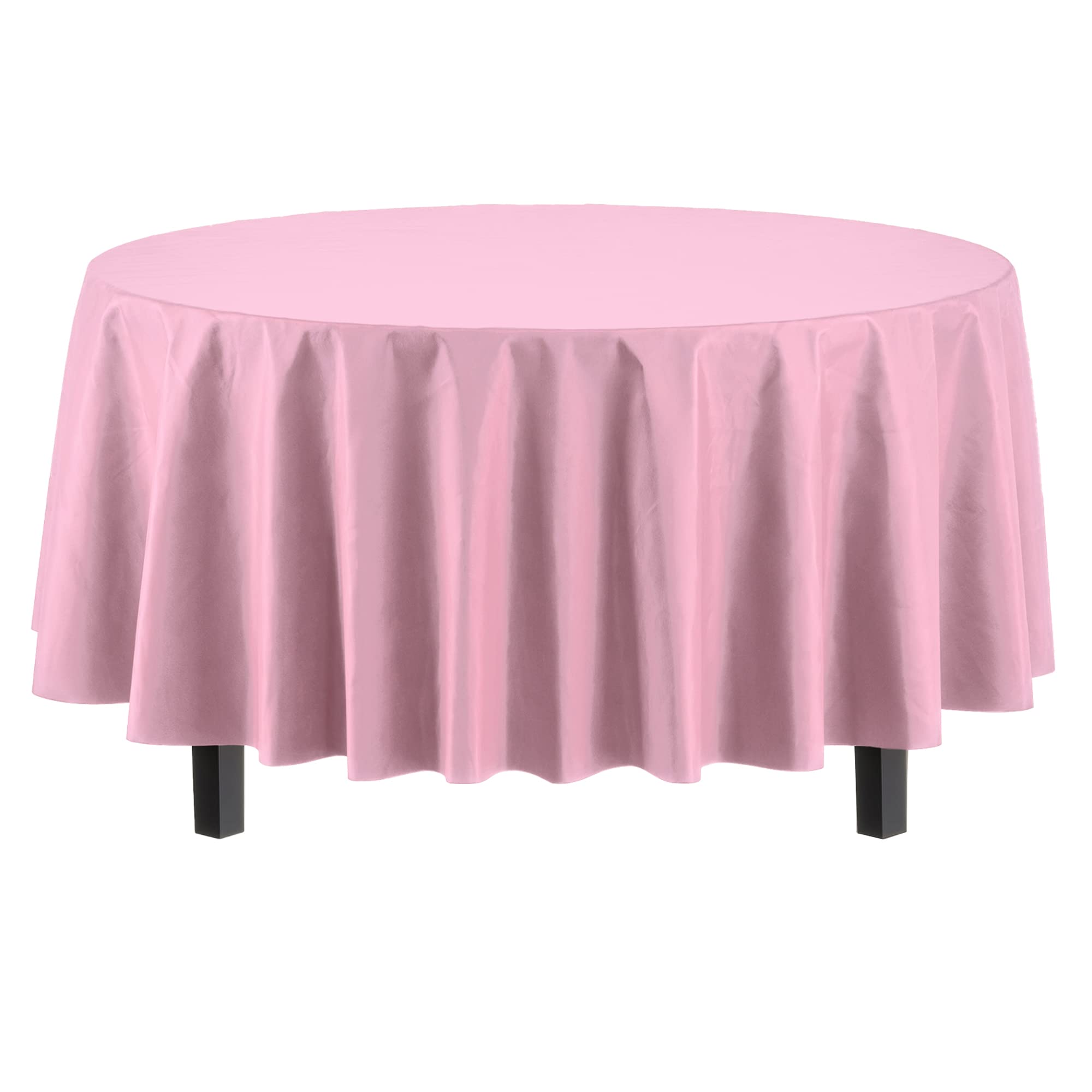 Premium Round Pink Table Covers | 6 Pack