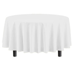 Premium Round White Table Covers | 6 Pack