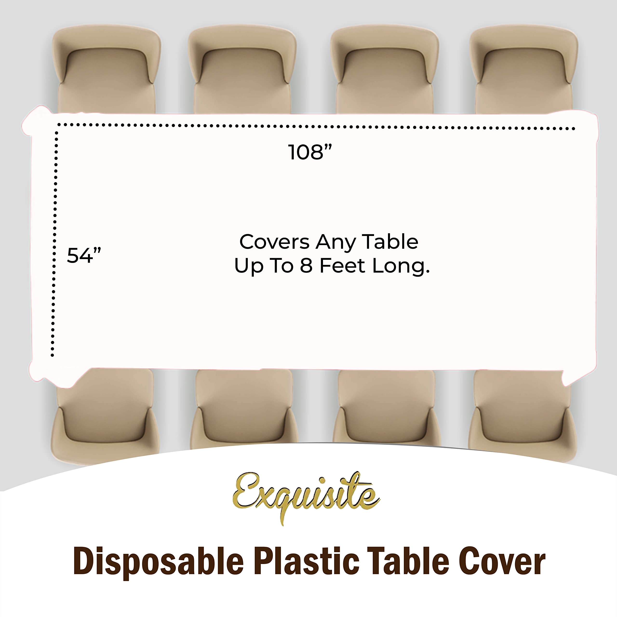 Premium White Table Covers | 12 Pack