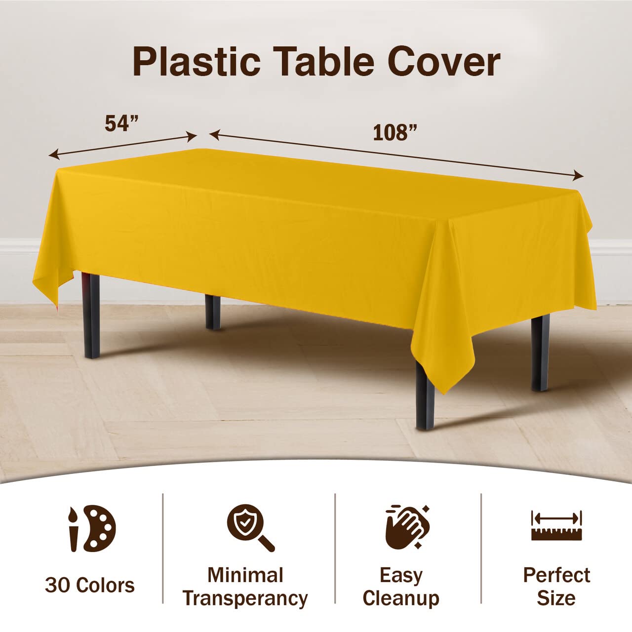 Premium Yellow Table Covers | 6 Pack