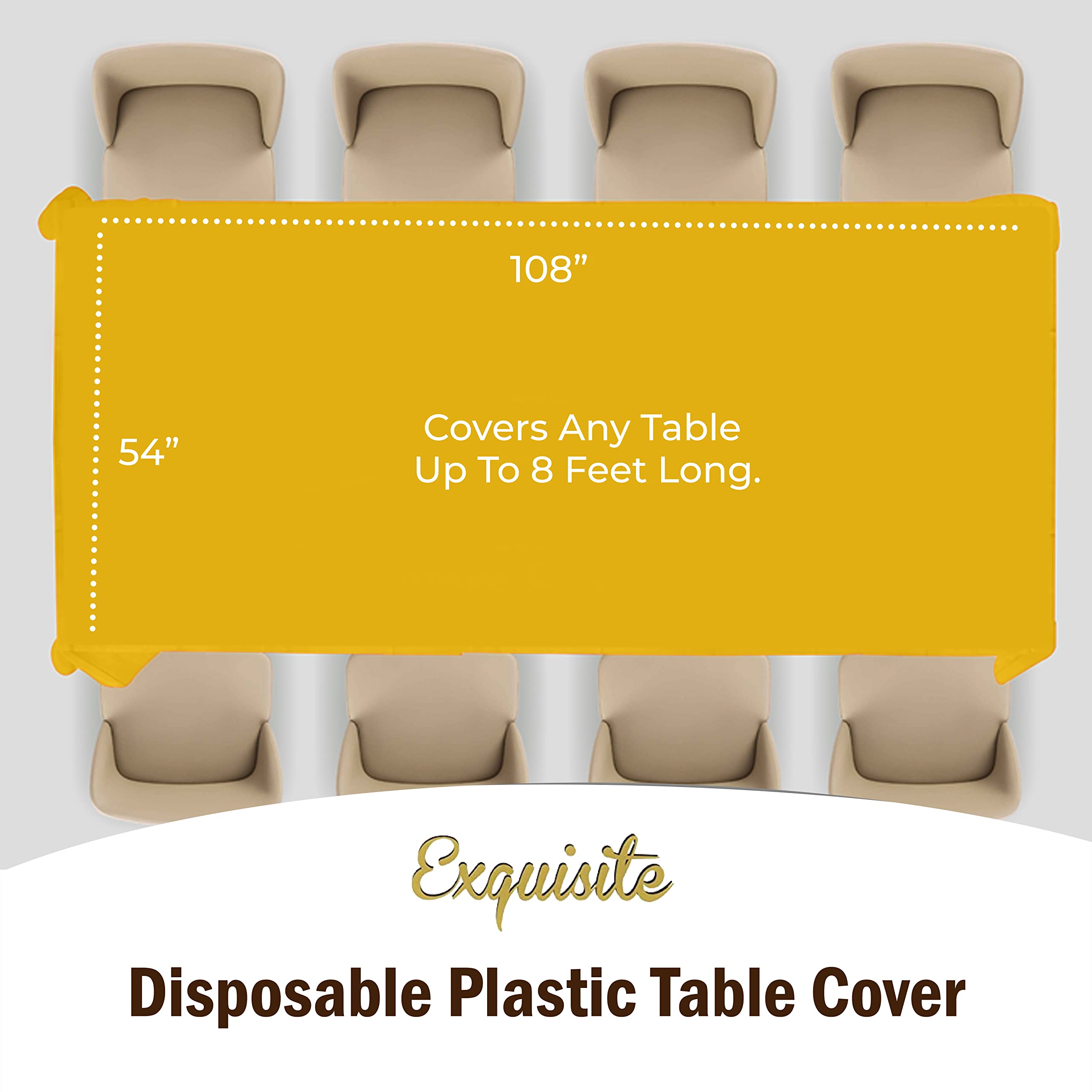 Premium Yellow Table Covers | 12 Pack