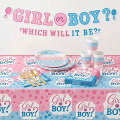 84 Pcs Gender Reveal Base Party Kit | For 8 Guests