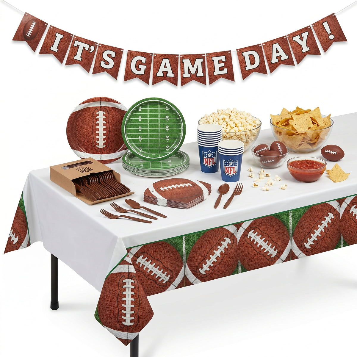 92 Pcs Football Birthday Party Base Kit | For 8 Guests