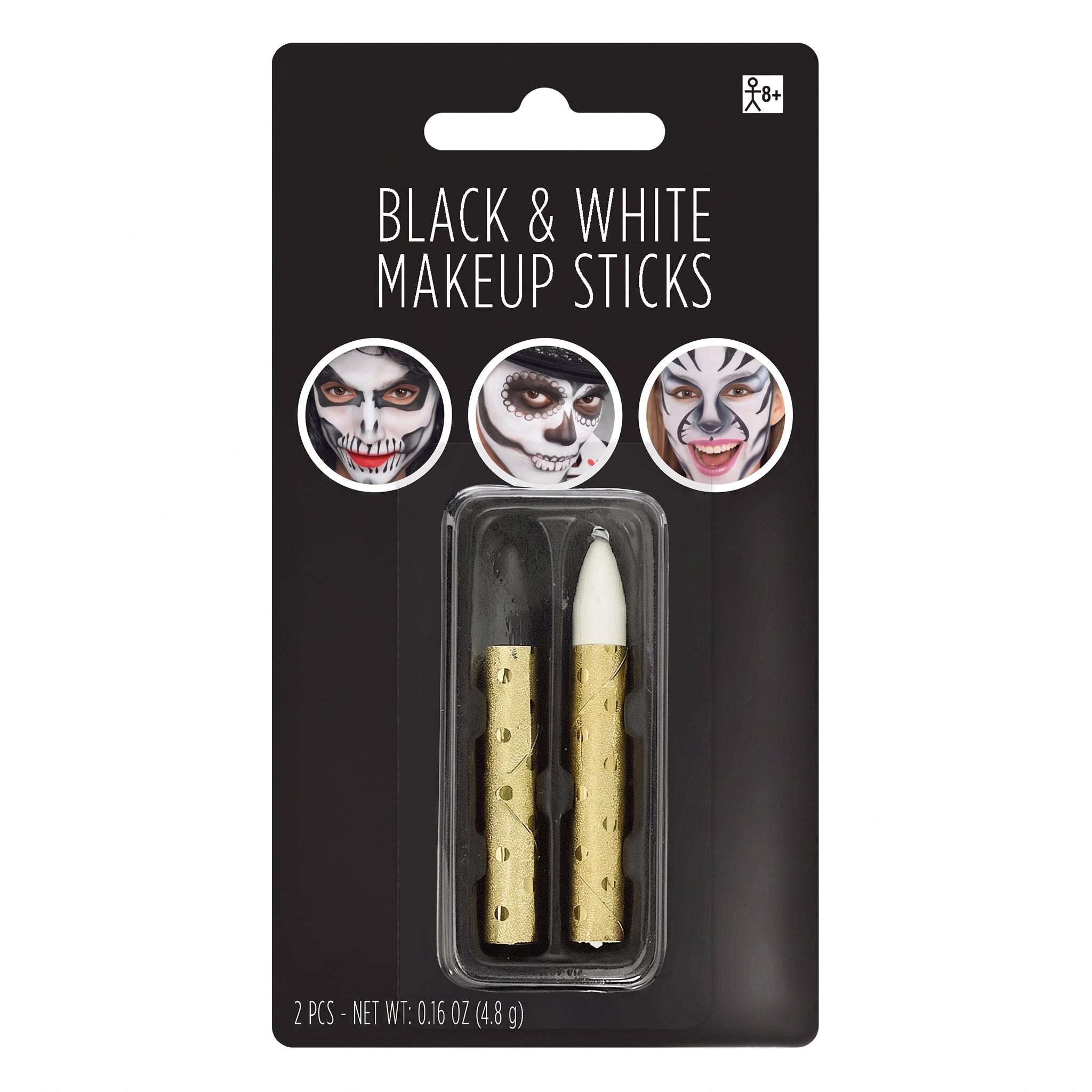Halloween Black and White Makeup Stick Pack