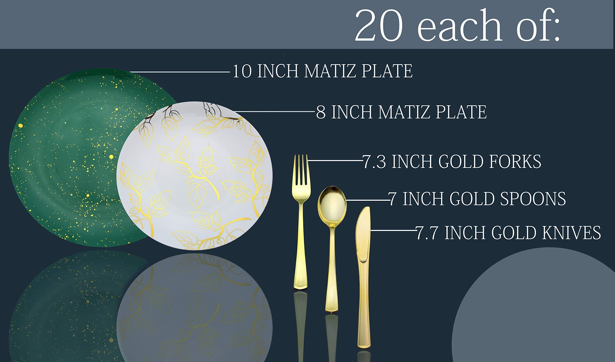 Disposable Matiz Dinnerware Set