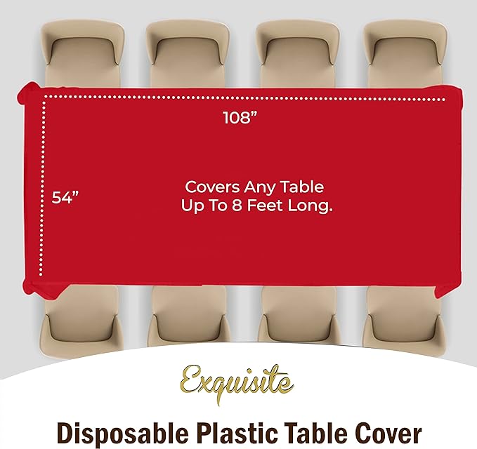 Premium Red Table Covers | 12 Pack