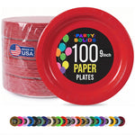 9 in. Red Paper Plates | 100 Ct.