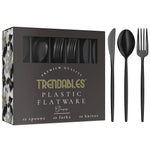 Trendables Gloss Black Cutlery Combo - 120 Ct.