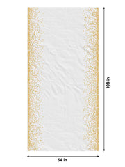 Celebrate Printed Plastic Table Cover White/Gold | Case of 48