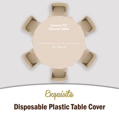 Round Ivory Table Covers | 6 Pack