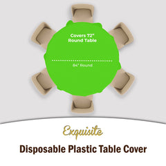 Premium Round Lime Green Table Covers | 12 Pack