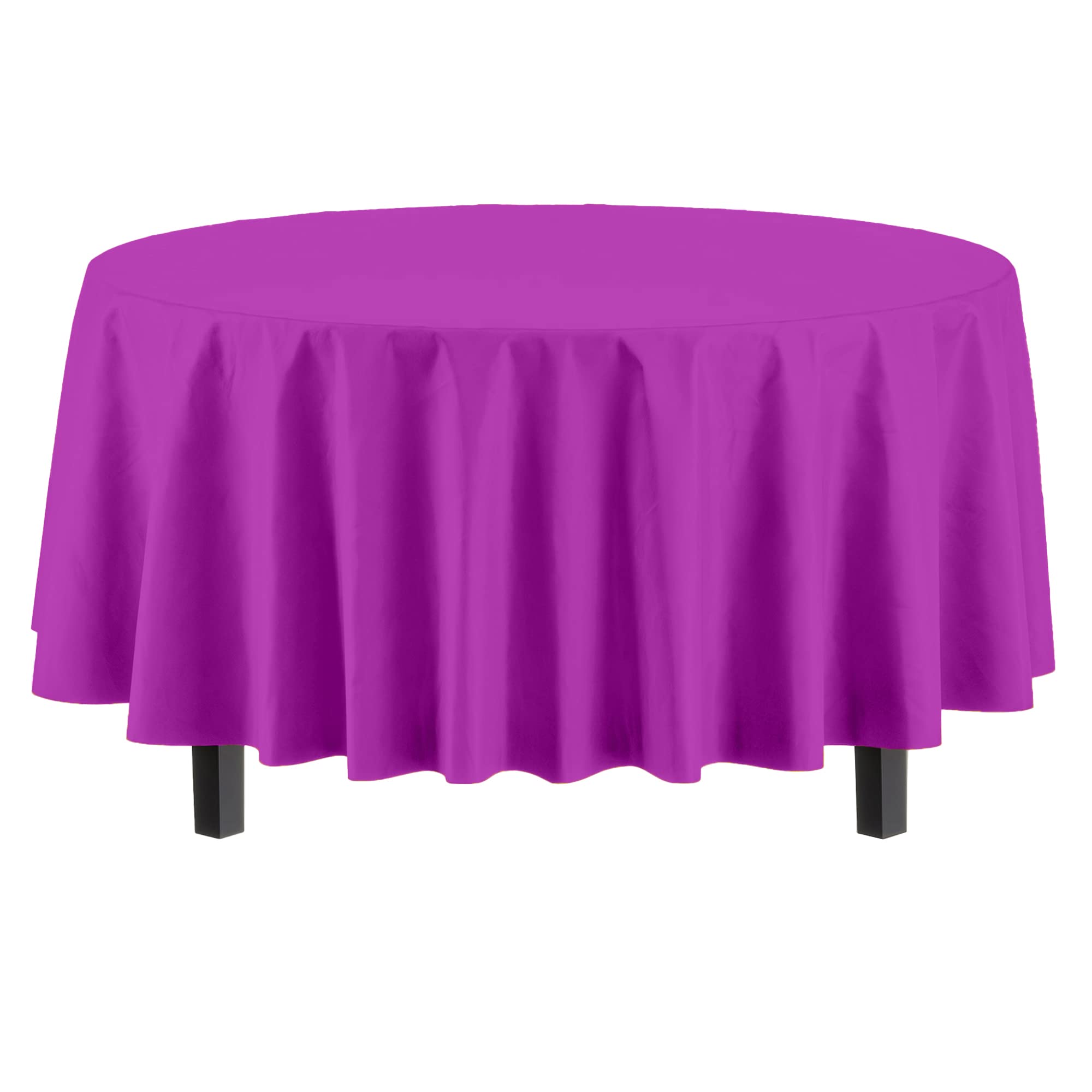 Round Magenta Table Covers | 12 Pack