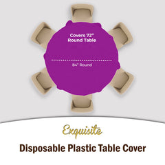 Round Magenta Table Covers | 6 Pack