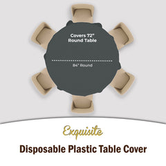 Round Silver Table Covers | 6 Pack