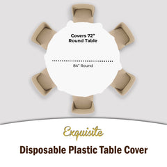 Round White Table Covers | 6 Pack