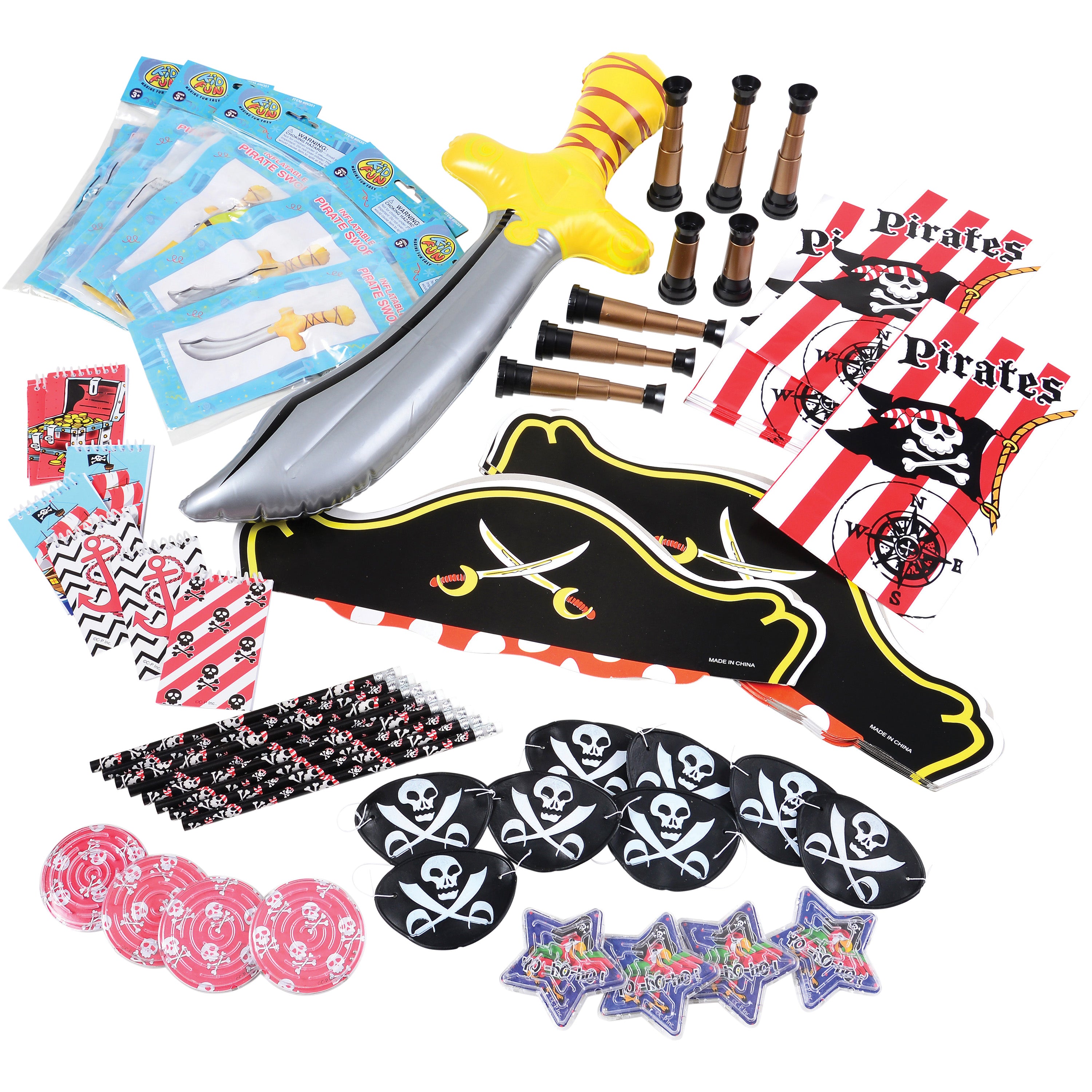 Pirate Party Assortment/72 Per Pkg