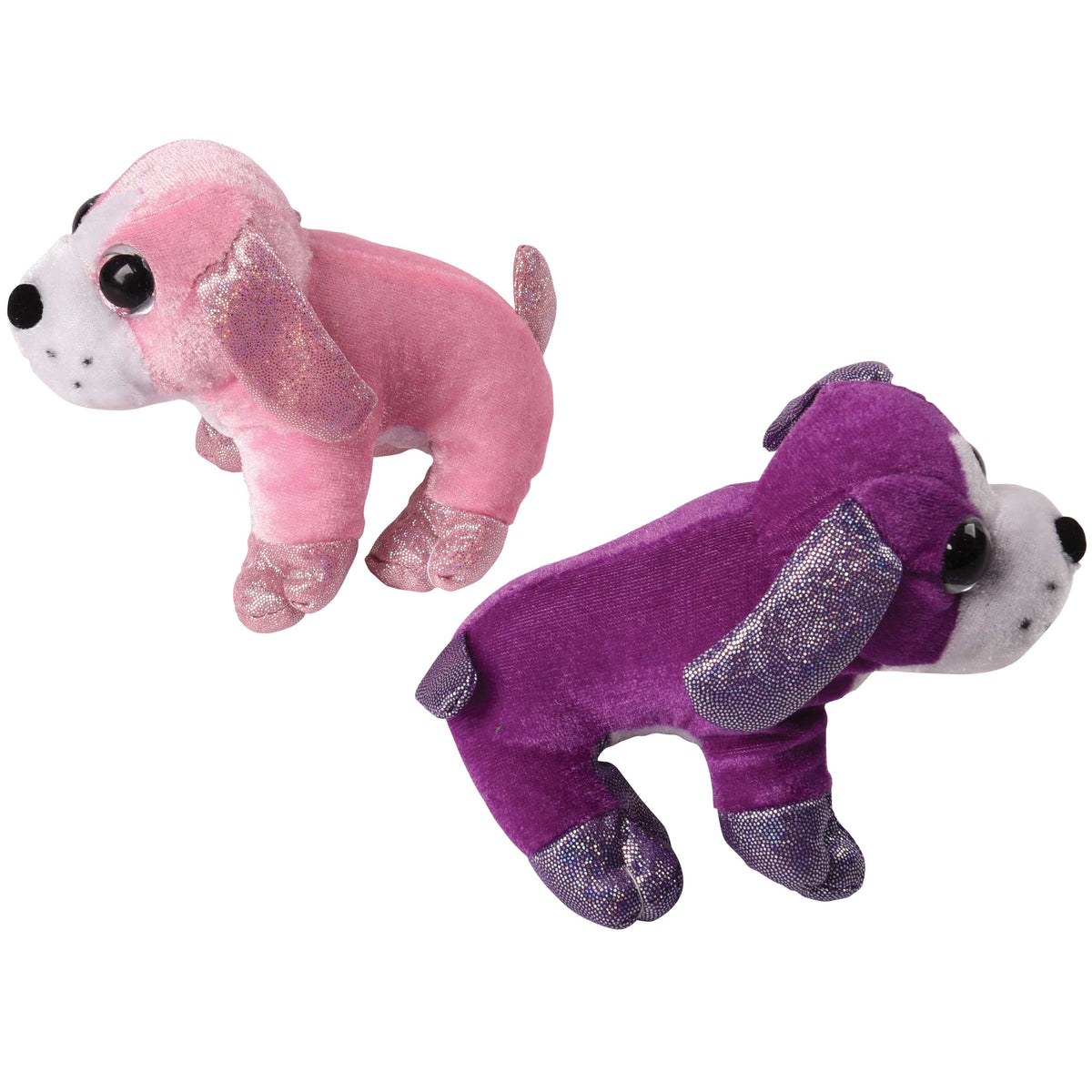 Glitter Sitting Dogs Plush