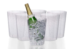 Silver Glitter Ice Bucket