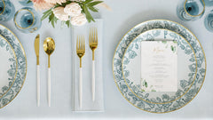 Disposable Roses Dinnerware Set