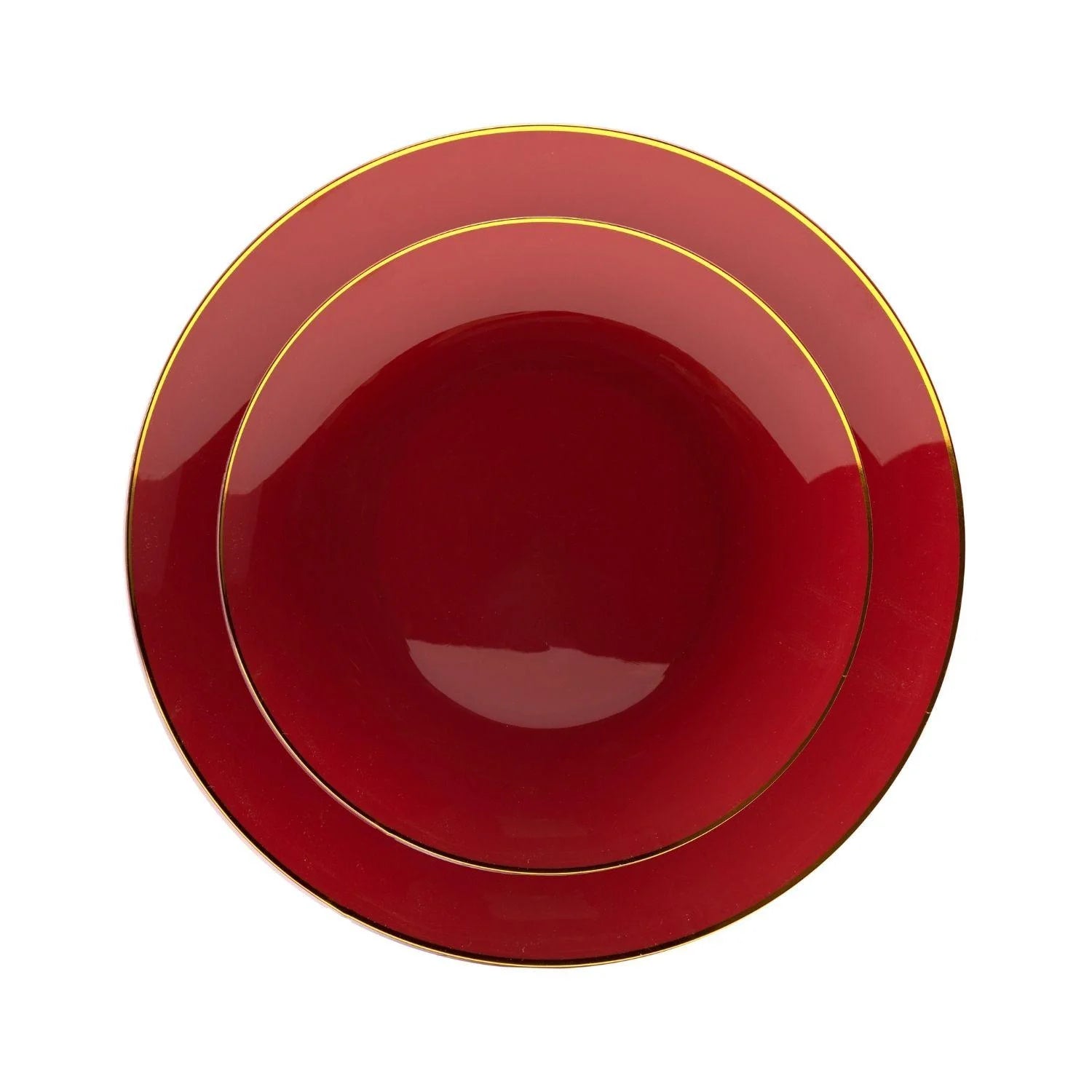 Disposable Burgundy Classic Dinnerware Set