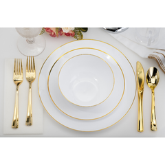 Disposable Gold Classic Dinnerware Set