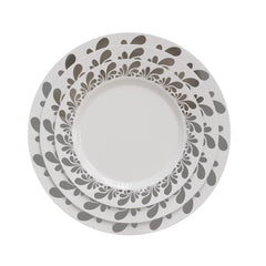 White/Silver Splash Design Plates