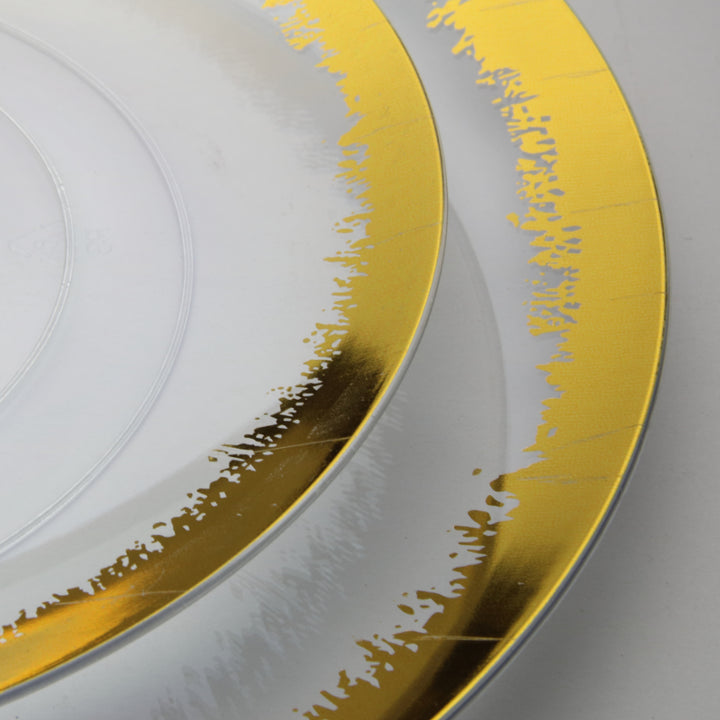 Disposable Gold Scratched Dinnerware