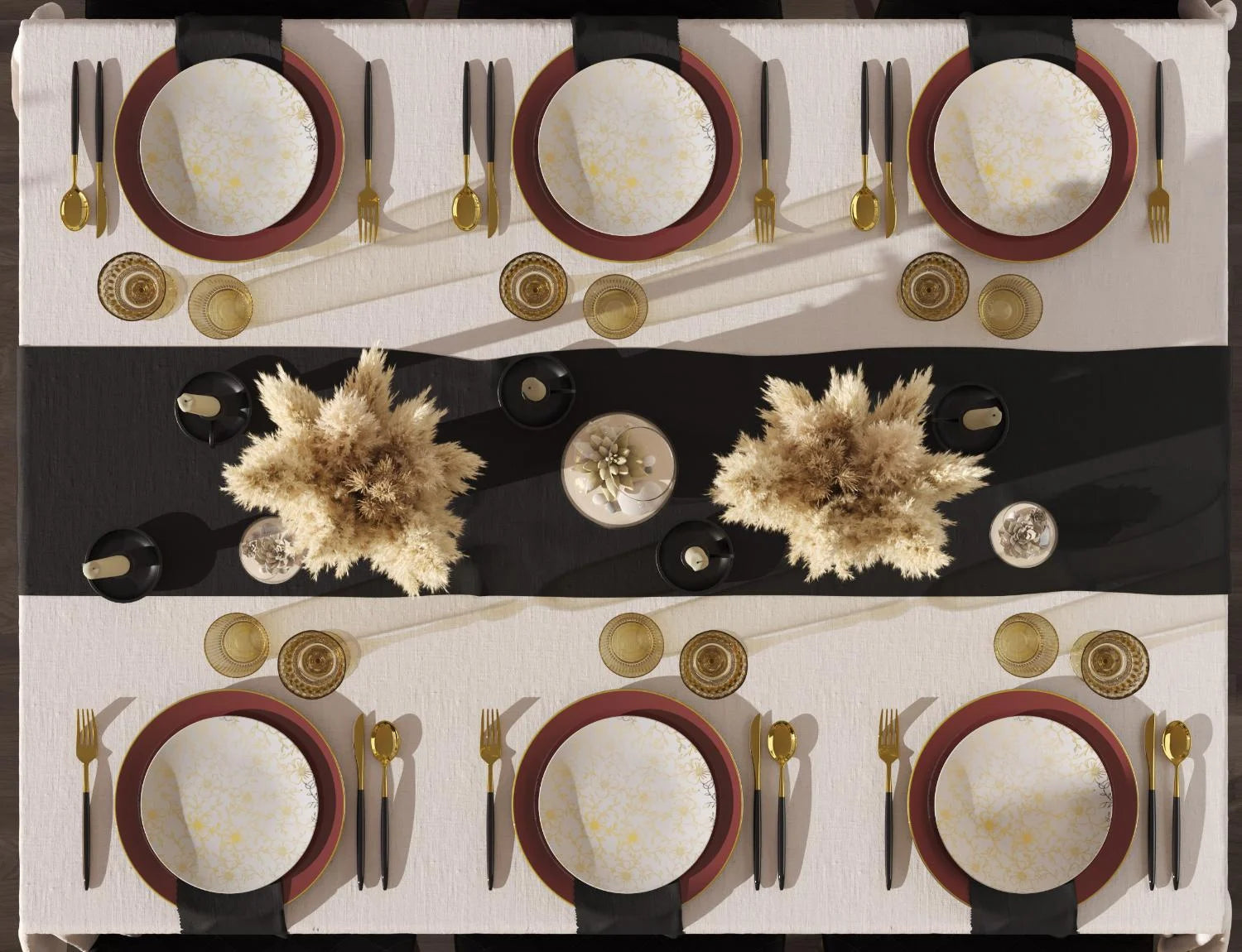 Disposable Burgundy And Versa Dinnerware Set