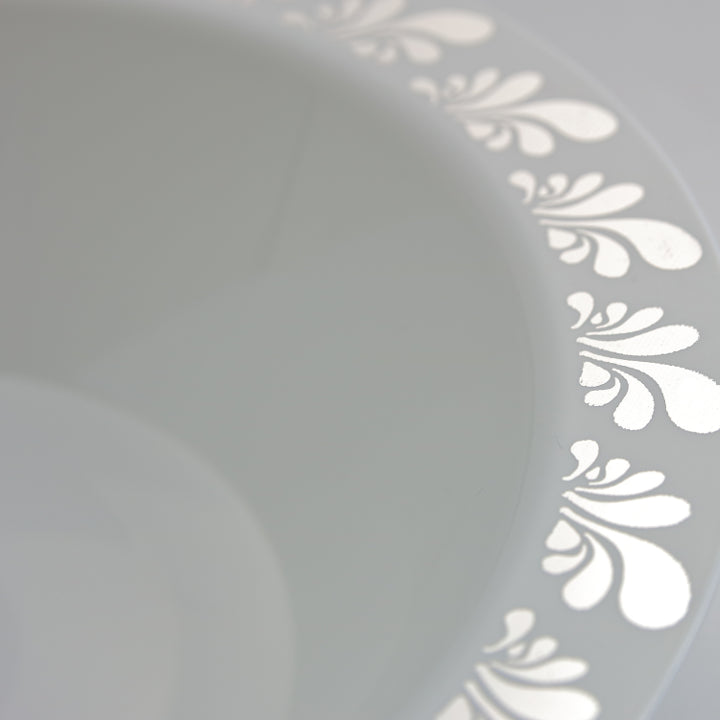 White/Silver Splash Design Plates