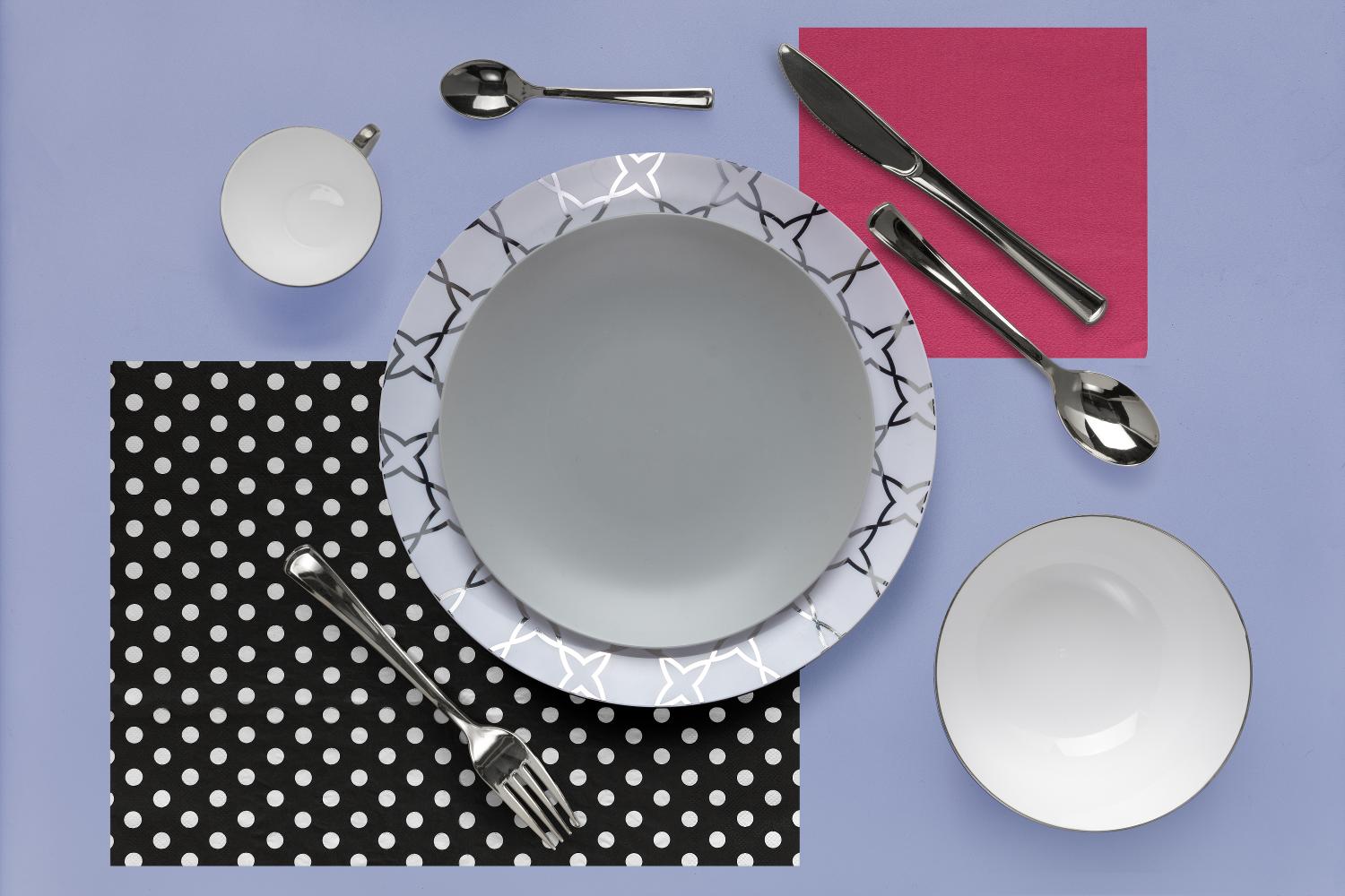 Disposable Geo Dinnerware Set