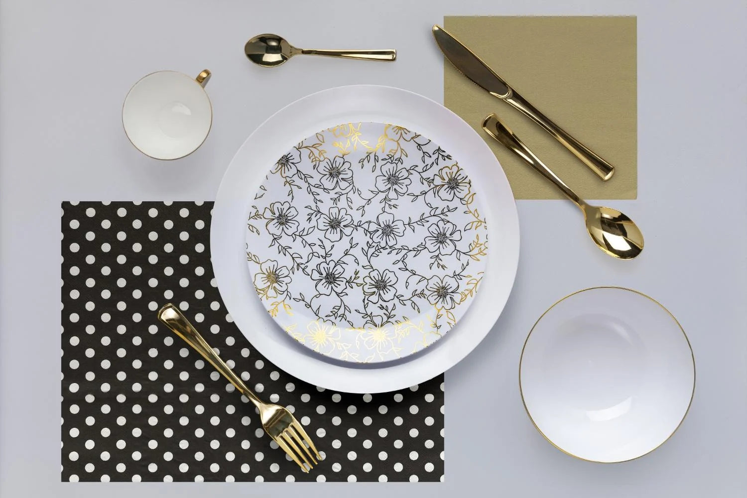 Disposable White Versa Dinnerware Set