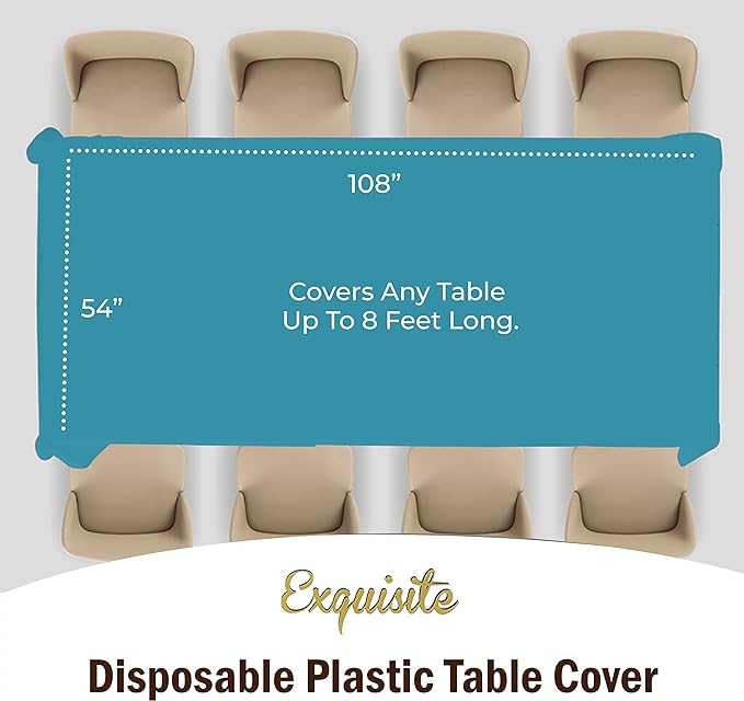 Premium Turquoise Table Covers | 6 Pack