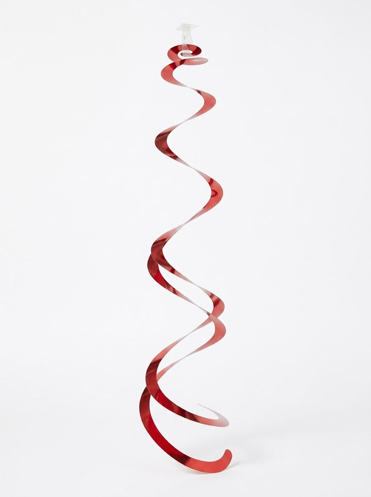 Vibrant Red Swirl Decorations - 22-Inch, 3-Pack