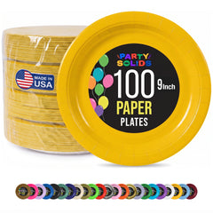 9 in. Yellow Paper Plates | 100 Count