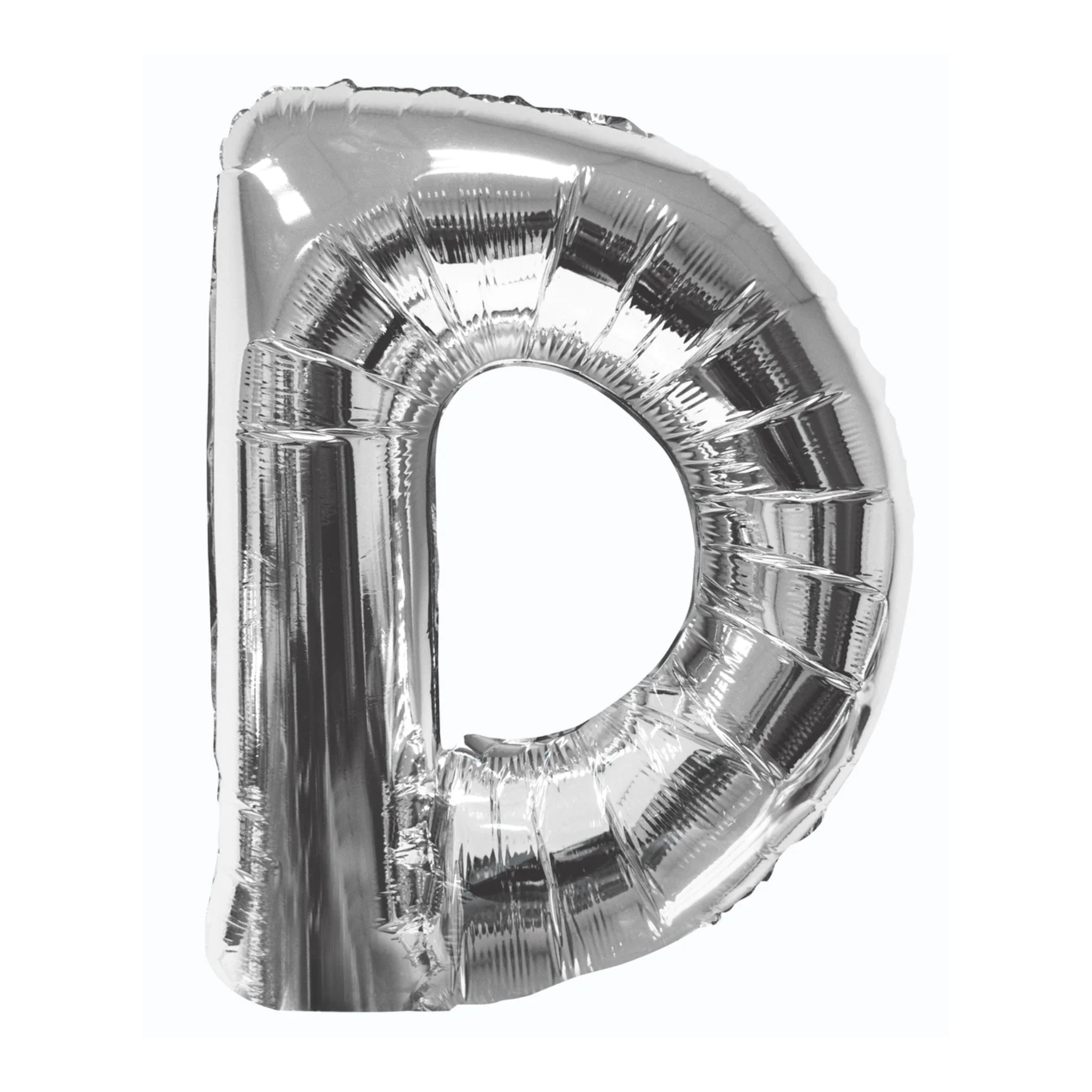 34" Letter D Silver Mylar Balloon