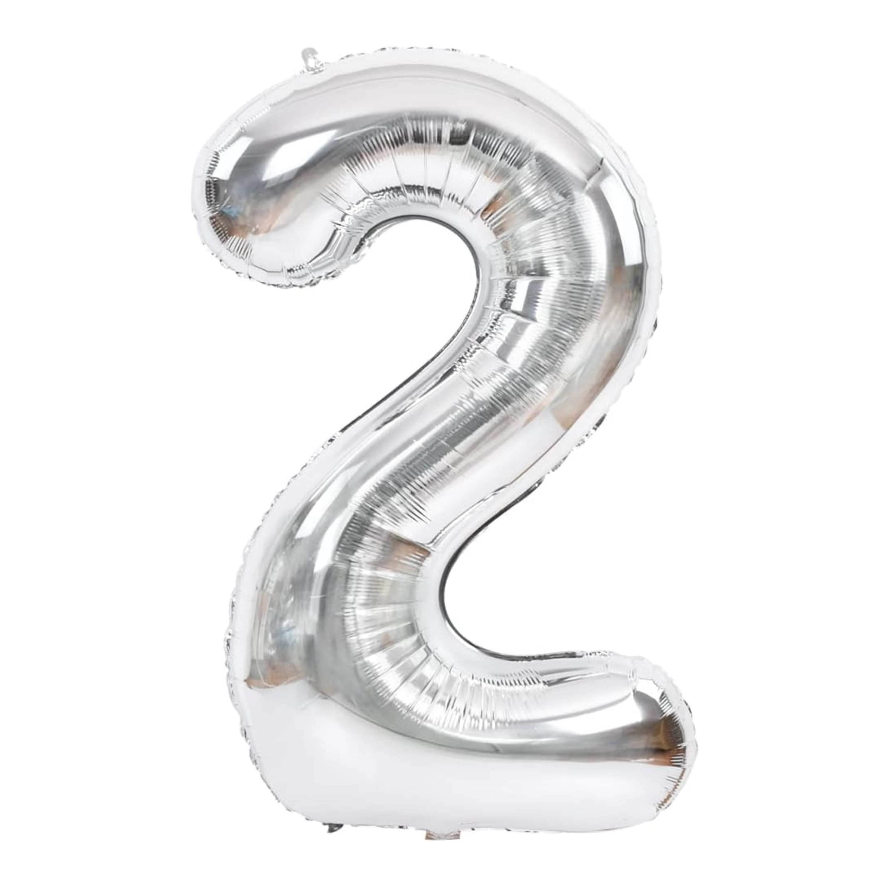 34" Number 2 Silver Mylar Balloon